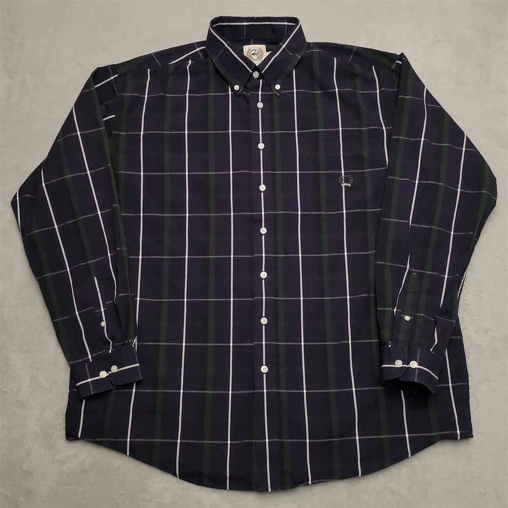 Cinch Shirt Mens Extra Large Blue Window Pane Plaid Cowboy Western Ranch Casual